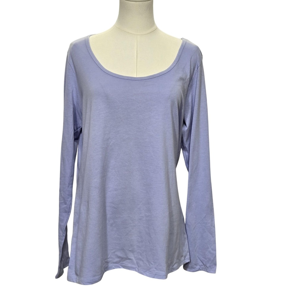 Nautica Sleepwear Shirt Womens XL Purple‎ Thistledown Long Sleeve Soft Top New